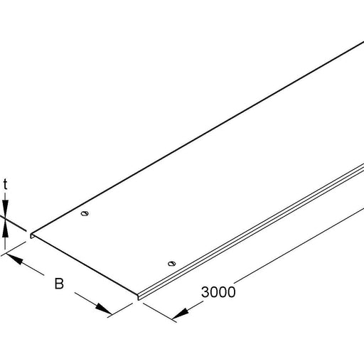 Niedax - Deckel für Kabeltragsystem Kabelrinnendeckel RDVS 550 − 3 Meter