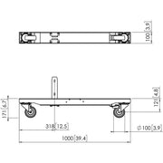 Vogels - Zubehör/Ersatzteile für Unterhaltungselektronik Rollengestell PFT8920 sw Connect-it,f.PUC29xx