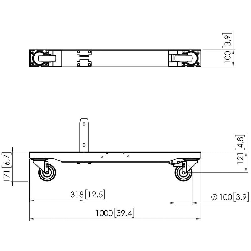Vogels - Zubehör/Ersatzteile für Unterhaltungselektronik Rollengestell PFT8920 sw Connect-it,f.PUC29xx