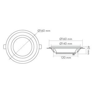 Nobile - Decken-/Wandleuchte LED-Glas-Panel 1560906047 SCCT, 350mA