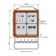 Walther Werke - Baustromverteiler Beleuchtungsverteiler WV0260BER1 35kVA