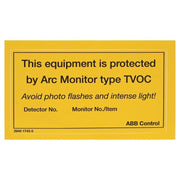 ABB Stotz S&J - Kennzeichnungsmaterial Hinweisschild Englisch TVOC-LABEL Störlichtbogenschutz − 10 Stück