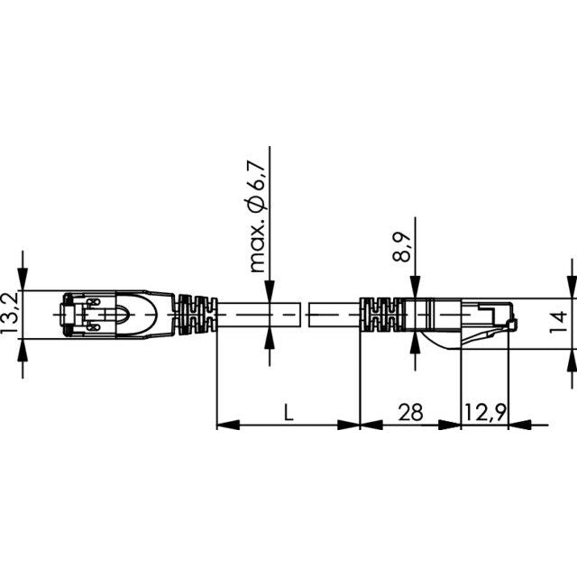 Telegärtner - Patchkabel Kupfer Patchk. PROFINET gn 100017324 Cat.5 3,0m PUR STX