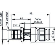 Telegärtner - Überspannungsableiter für Informations-/MSR-Technik TNC-Überspannungsableiter 100023854 m-f Einbau