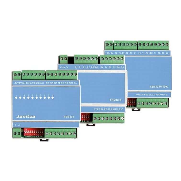 Janitza Electronic - Feldbus, Dez. Peripherie - Funktions-/Technologie-Modul I/O Feldbusmodul Modul FBM10PT1000 10 Temperatureingä