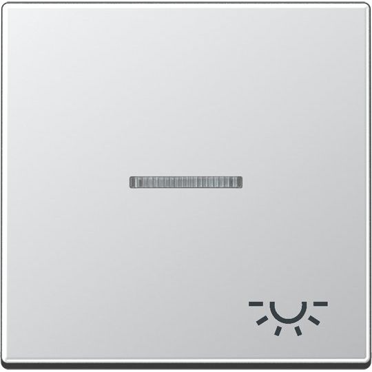 Jung - Abdeckung/Bedienelement für Installationsschalterprogramme Wippe Symbol LICHT alu A 590 KO5 L AL für Kontrollschalter