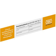 OBO Bettermann - Warn-/Hinweisschild Kennzeichnungsschild KS-K DE für Kanalsysteme