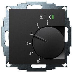 Eberle Controls - Raumthermostat/Uhrenthermostat UP-Raumregler, schw. matt 547895554802 5x55, 5-30C, AC230V