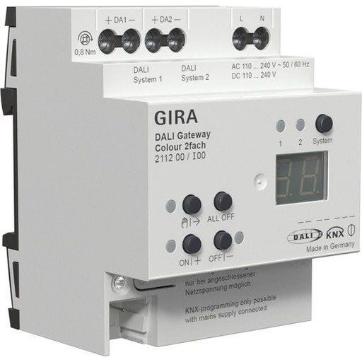 Gira - Steuergerät für Lichtregelsystem DALI Gateway Colour 2f REG 211200 KNX Secure