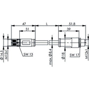 Telegärtner - Konfektionierte Leitung für steckbare Gebäudeinstallation STX M12x1-M12x1 VL 100017376 X-kod. Cat.6A(IEC)