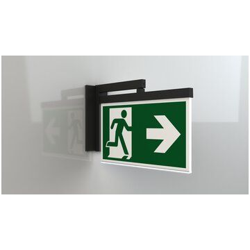 RP-Technik - Sicherheitsleuchte Rettungszeichenleuchte AXRA403WL-AZ 3h, Wireless, anthr