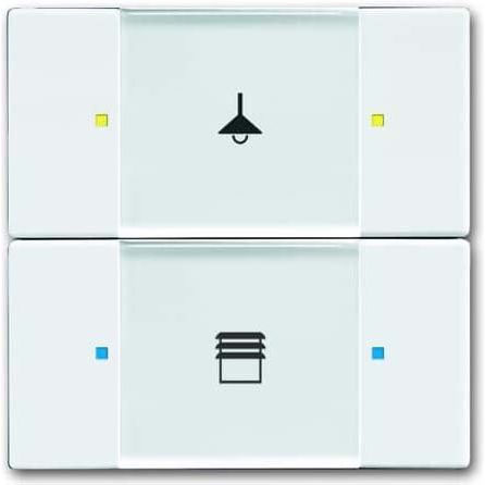 ABB Stotz S&J - Bussystem-Tastsensor Bedienteil Solo 6126/02-84-500 2-fach studioweiß