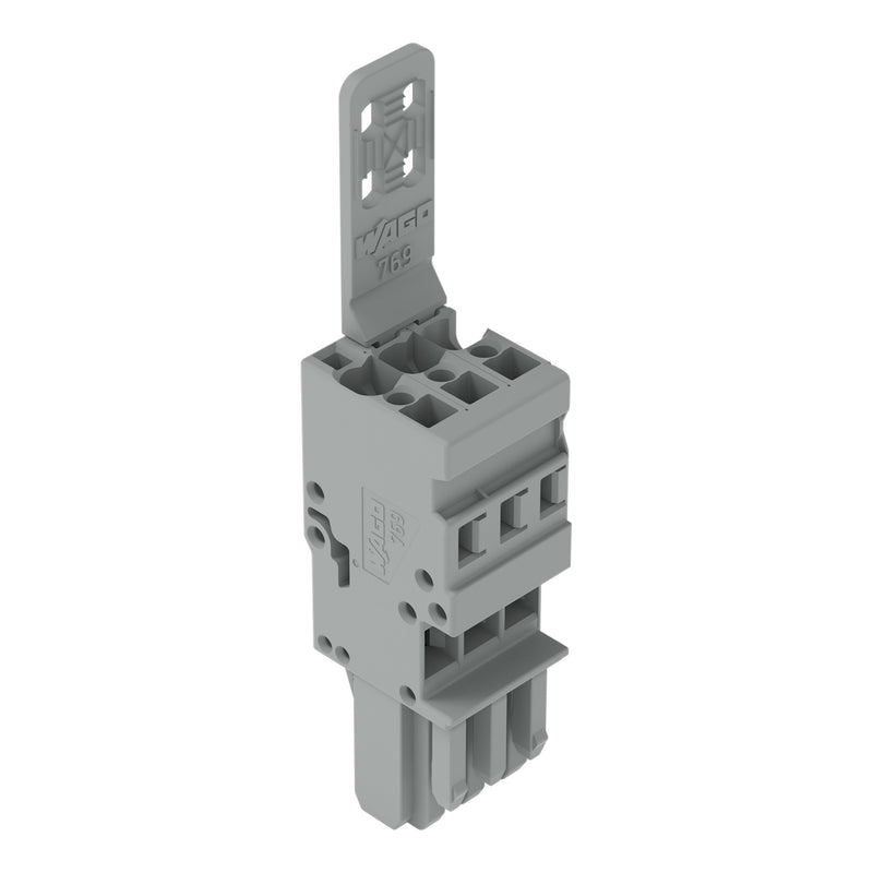 WAGO - Ein- und mehrpolige Klemmenleiste 1-Leiter-Federleiste 769-103/142-000 CAGECLAMP,4mm²,gr − 25 Stück