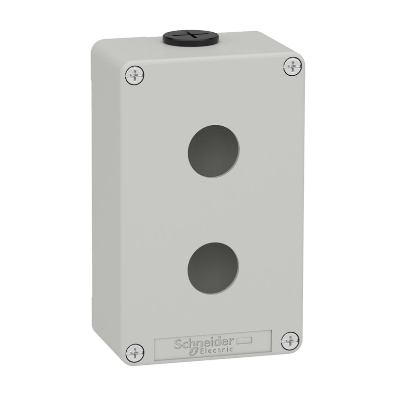 Schneider Electric - Gehäuse für Befehls- und Meldegeräte Leergehäuse XAP, Metall XAPD2202 grau, für 2x22mm