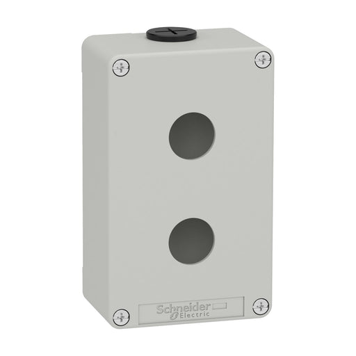 Schneider Electric - Gehäuse für Befehls- und Meldegeräte Leergehäuse XAP, Metall XAPD2202 grau, für 2x22mm