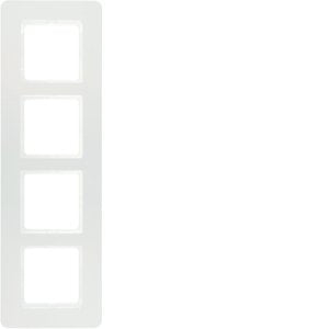 Berker - Abdeckrahmen Rahmen 4f. pws/samt 10146189