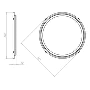 Kaiser - Zubehör/Ersatzteile für Leuchteneinbaugehäuse Frontteil HaloX 250 1283-06 Einbaudurchm. 250mm
