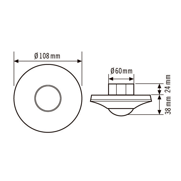 ESYLUX - Bussystem-Bewegungsmelder Decken-Präsenzmelder PD-C360/8BMSDALI-2BK