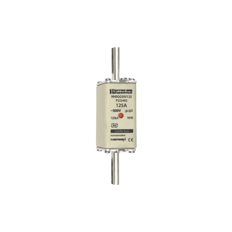 Mersen - Messersicherung NH-Sicherungseinsatz SF NH0GG50V125 Gr.0 gG 125A/500V KM