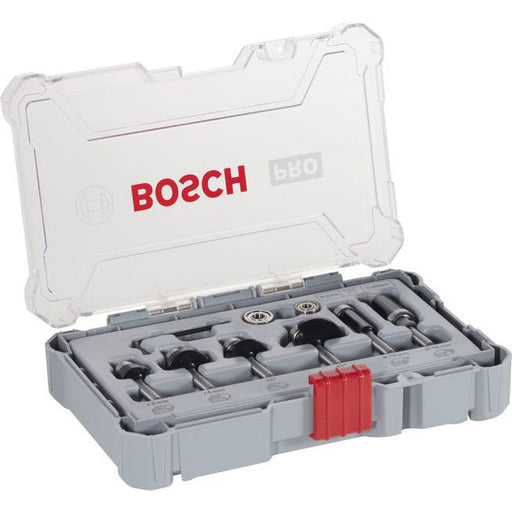 Bosch Power Tools - Werkzeugset PRO Kantenfräser-Set, 2607017468 6 mm, 6-tlg − 1 Stück by Bosch Power Tools
