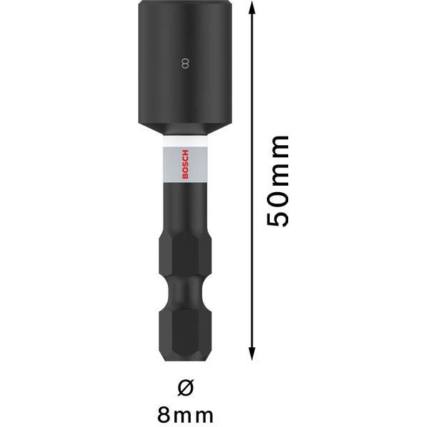 Bosch - Steckschlüssel PRO Nutsetter Impact 2608522351 Bit, 8 x 50 mm