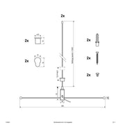 EVN Lichttechnik - Mechanisches Zubehör/Ersatzteile für Leuchten Seilabhängung FLSSAH