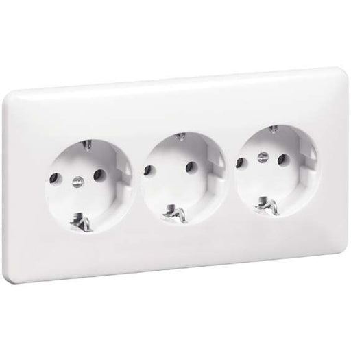 Peha - Schalter-/Steckdosenkombination SCHUKO-Steckdose D 6513 3-fach ws16A 250V 2