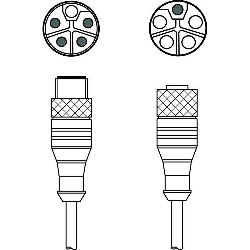 Leuze - Konfektioniertes Sensor-Aktor-Kabel Verbindungsleitung KDS PL-M12-#50141462