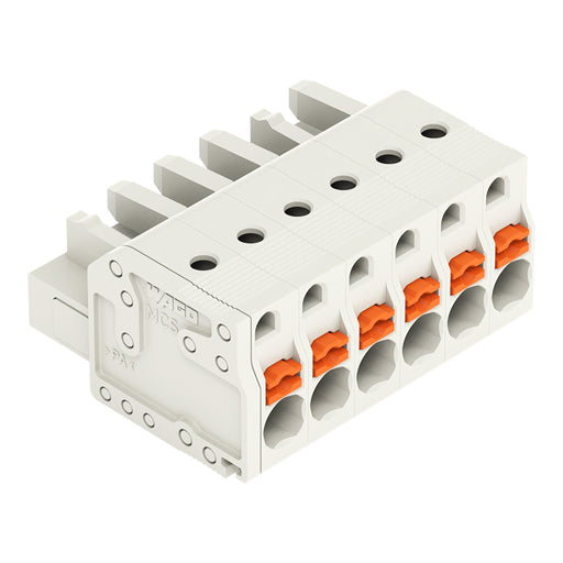 WAGO - Kabelsteckverbinder für Leiterplattensteckverbinder 1-Leiter-Federleiste 2721-106/026-000 Push-inCAGECLAMP,lgr − 50 Stück