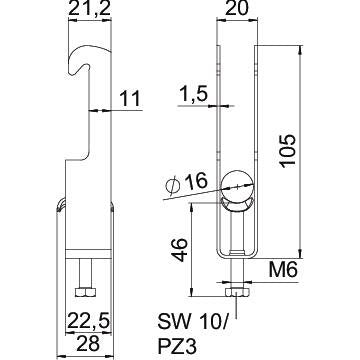 OBO Bettermann - Bügelschelle BS-W2-M-16 FT 2-fach − 50 Stück