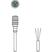 Leuze - Konfektioniertes Sensor-Aktor-Kabel Anschlussleitung KD U-M8-3A-V1-200
