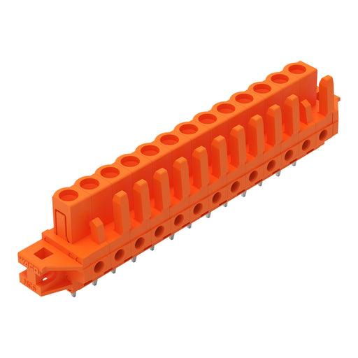 WAGO - Leiterplattensteckverbinder THT-Federleiste gerade 232-173/031-000 Maß 5,08mm,orange − 25 Stück