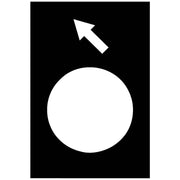Schneider Electric - Bezeichnungsschild für Befehlsgeräte Symbolschild ZB2BY2916 sw − 10 Stück