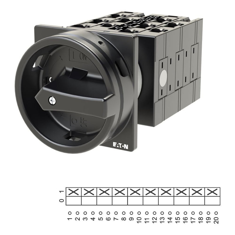 Eaton - Lasttrennschalter Hauptschalter 10polig 32A T3-5-8346/EA/SVB-SW Einbau 1Halt-F