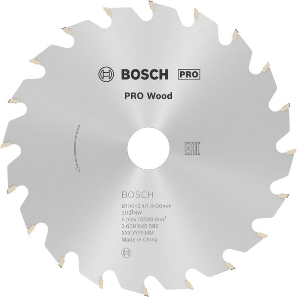 Bosch - Kreissägeblatt PRO Wood Kreissägeblatt, 2608640586 140 x 2,4 x 20 mm