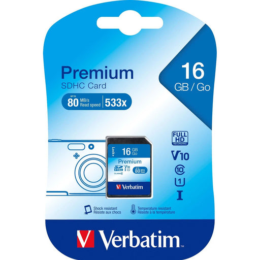 Verbatim - Speichermedium digital SDHC-Card 16GB 43962 Class 10