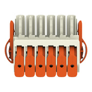 WAGO GmbH & Co. KG - Ein- und mehrpolige Klemmenleiste 1-Leiter-Federleiste 831-1106/038-000 Push-inCAGECLAMP,lgr − 12 Stück