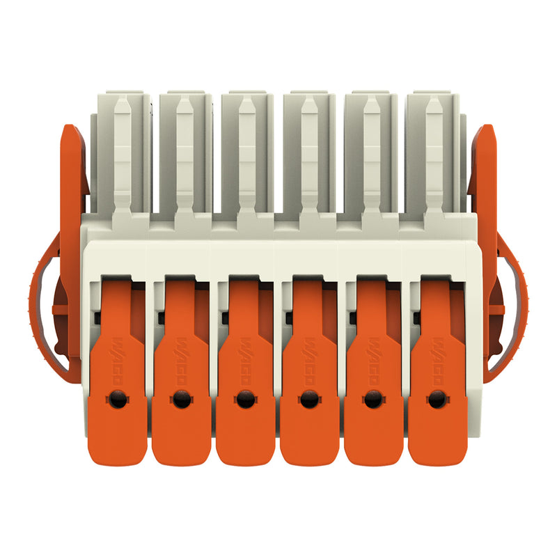 WAGO GmbH & Co. KG - Ein- und mehrpolige Klemmenleiste 1-Leiter-Federleiste 831-1106/038-000 Push-inCAGECLAMP,lgr − 12 Stück