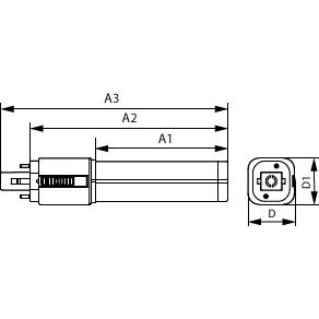 Philips Lighting - LED-Lampe/Multi-LED LED-PLC 5.9W KVG/VVG/230V CorePro PLC#03501100 ML,MC,360D,G24d