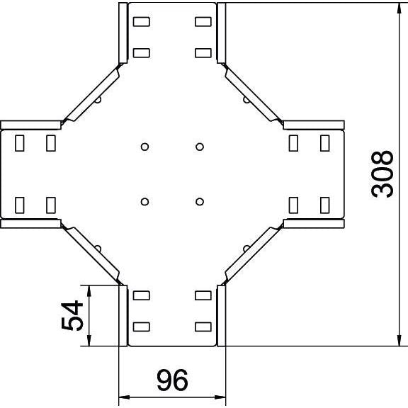 OBO Bettermann - Kreuzstück für Kabelrinne Kreuzung für Kabelrinne RK 310 FS 35x100