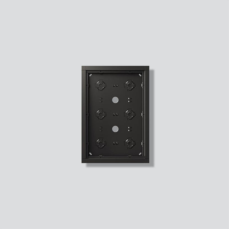 Siedle&Söhne - Montageelement für Türstation Gehäuse-Aufputz GA 612-3/2-01 DG Dunkelgrau-Glimmer