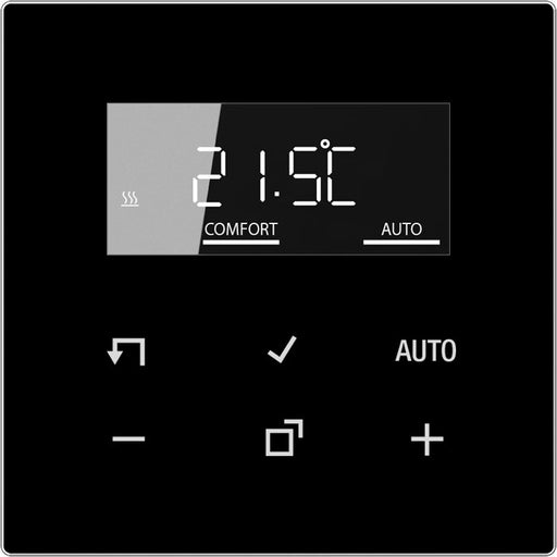Jung - Raumthermostat/Uhrenthermostat Display Standard LS 1790 D SW Serie LS, schwarz