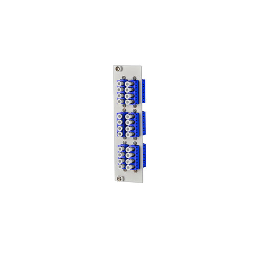 Metz Connect - Patchpanel LWL OpDAT REGpro24 Frontplatte 15024A7106-E 6xQ-LC blau