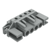 WAGO - Leiterplattensteckverbinder THT-Federleiste abgewink. 232-234/047-000 Rastermaß 5mm,grau − 50 Stück