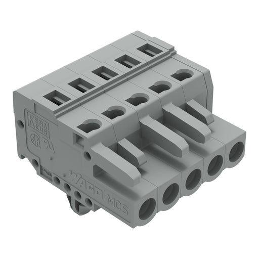WAGO - Kabelsteckverbinder für Leiterplattensteckverbinder 1-Leiter-Federleiste 231-105/008-000 CAGECLAMP,2,5 mm²,gr − 100 Stück