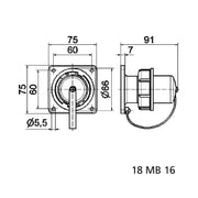 Bals Elektrotech - Schutzkontakt-Gerätestecker Schutzkont.-Anbaugerätest. 754 16A 3p 230V IP68
