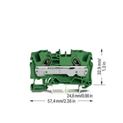 WAGO - Durchgangs-Reihenklemme 2-Leiter-Durchgangsklemme 2006-1201/000-001 Ex e II geeignet − 50 Stück