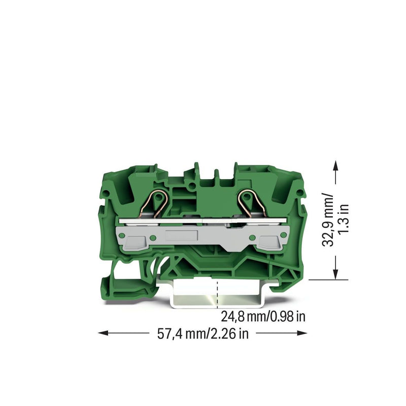 WAGO - Durchgangs-Reihenklemme 2-Leiter-Durchgangsklemme 2006-1201/000-001 Ex e II geeignet − 50 Stück