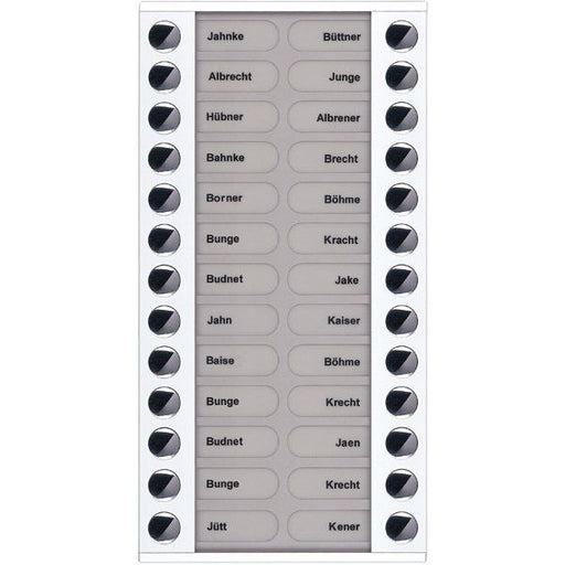 TCS Tür Control - Montageelement für Türstation Audioaußenstation 2-reihig PET26-WS/04 Erw.26 Tasten AP ws