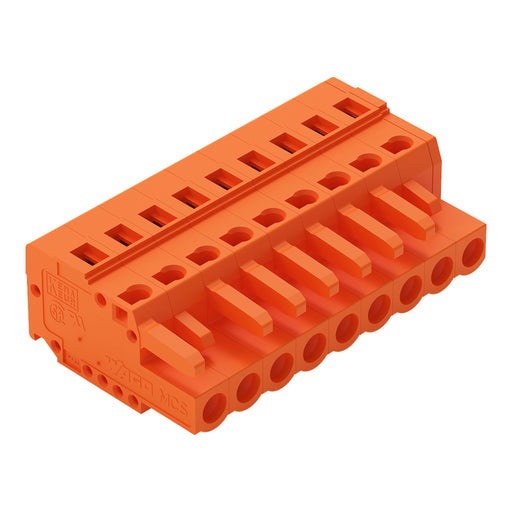 WAGO - Kabelsteckverbinder für Leiterplattensteckverbinder Federleiste 231-309/026-000 9p 5,08mm orange − 50 Stück